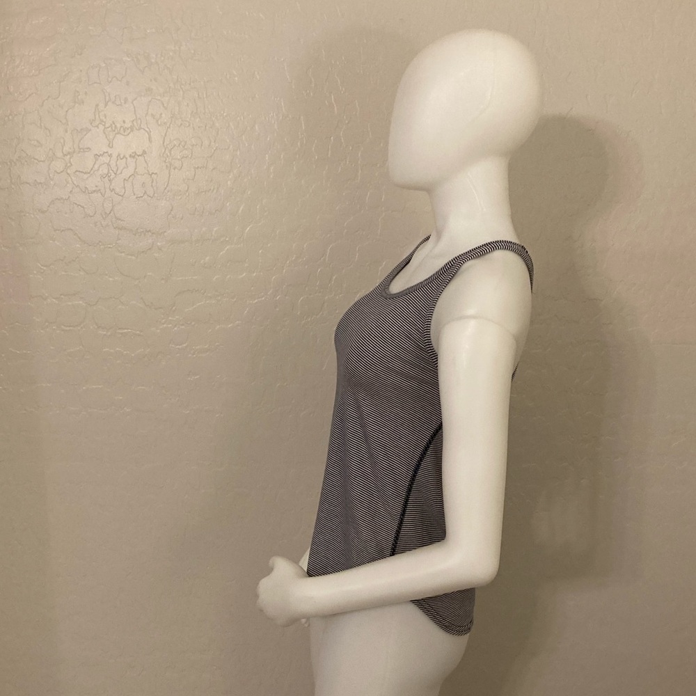 Lululemon Blue and White Striped Racerback Tank Small - Picture 5 of 9